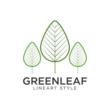 Three trees green leaf nature logo design vector illustration Stock Illustration
