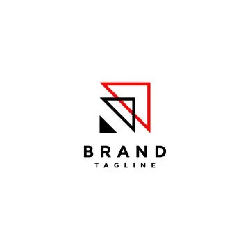 Three Triangle Logo Design Stock Illustration