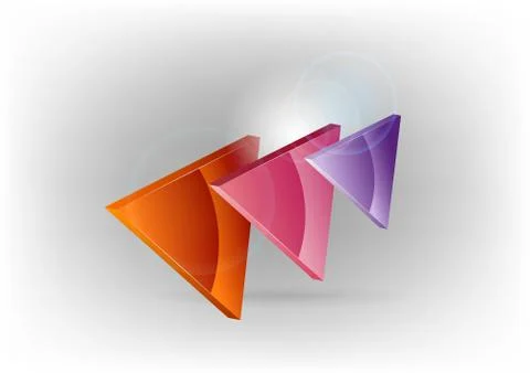 Three triangles Illustrazione stock