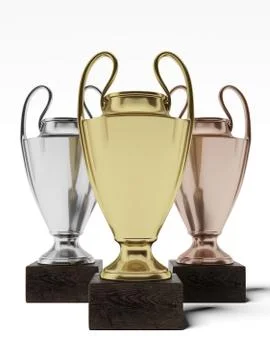 Three trophies イラスト素材