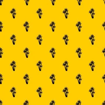 Three tropical palm trees pattern vector Illustrazione stock