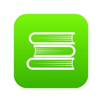 Three tutorial icon digital green Stock Illustration