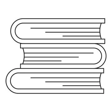 Three tutorial icon, outline style Illustrazione stock