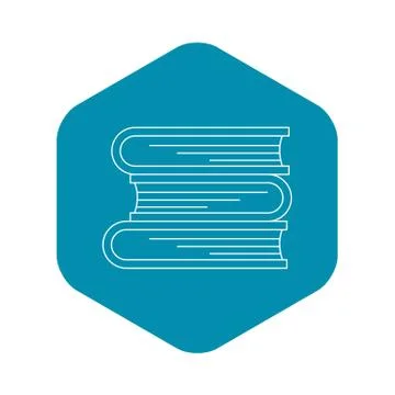 Three tutorial icon, outline style Illustrazione stock