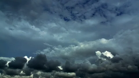 Three types of clouds. Mixed composition of clouds Stock Footage 75933006