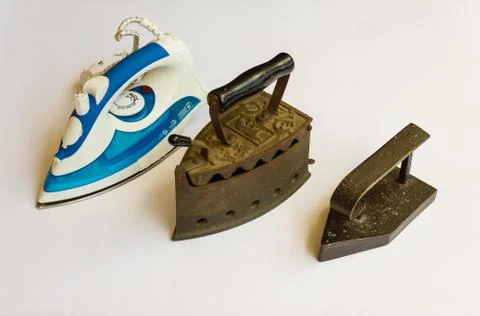 Three types of iron of different ages. 스톡 사진