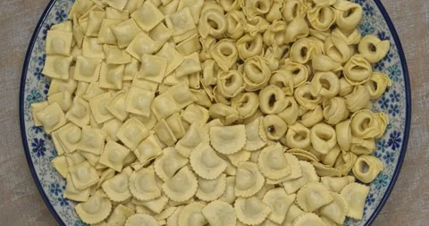 Three types of italian stuffed pasta. Video stock 277540700