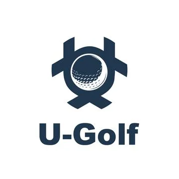 Three U golf logo design Stock Illustration