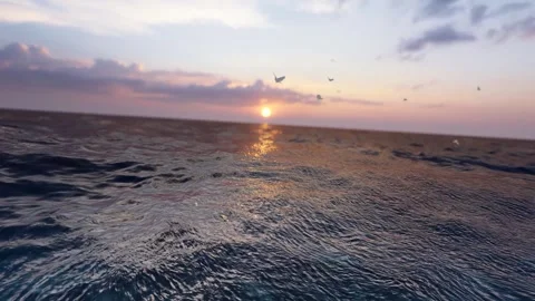 Three ultra-clear wide-format images of sea and water surfaces Stock Footage 252960370