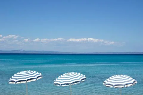 Three umbrellas 库存照片