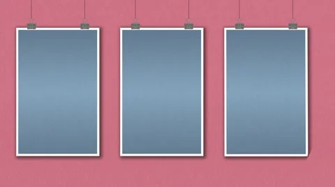 Three unfolding Posters Stock Footage 60570855