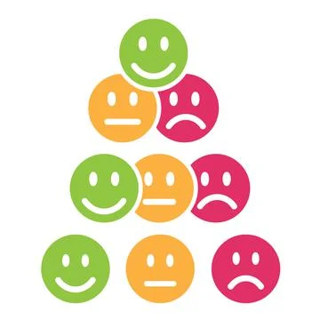 Three variants of persons with different emotional mood. Stock Illustration