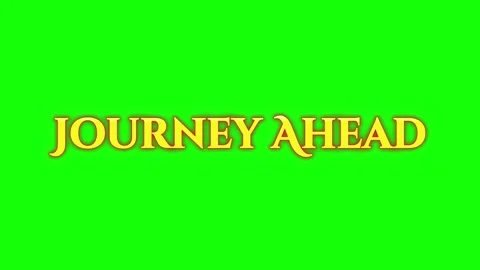 Three variations of journey ahead text design displayed against a solid bright 库存影片 340948346