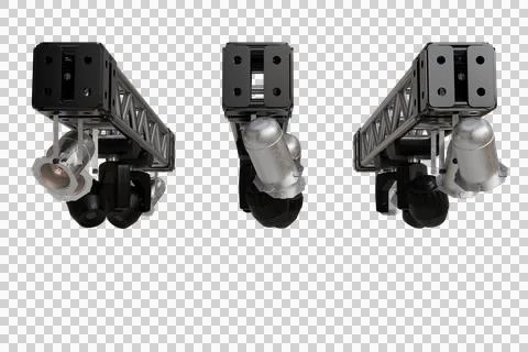 Three variations of a sleek, metallic, rectangular device are shown Stock Photos