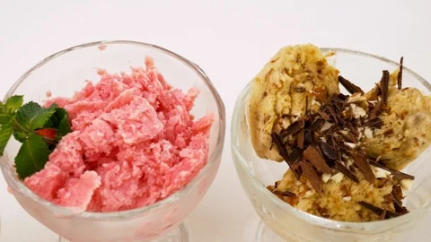 Three various homemade icecream without milk Stockbeeldmateriaal 113764170