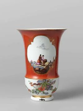 Three vases. Objects with a red ground are extremely rare. Moreover, the q... Foto stock