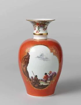 Three vases. Objects with a red ground are extremely rare. Moreover, the q... Stock Photos