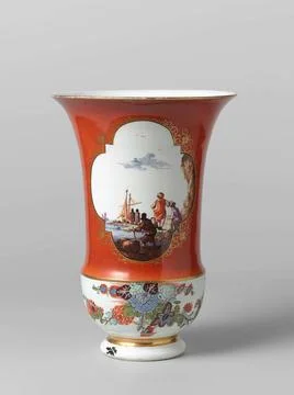 Three vases. Objects with a red ground are extremely rare. Moreover, the q... Foto stock