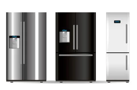 Three vector fridges Stock Illustration