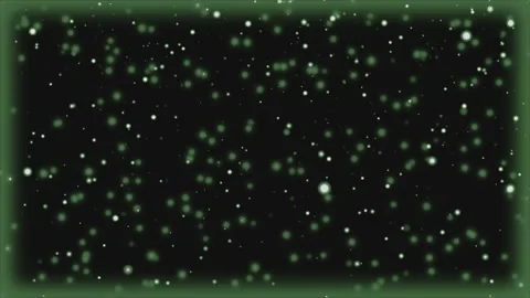Three vertical panels with floating green particles against a dark background Vídeo Stock 338996890