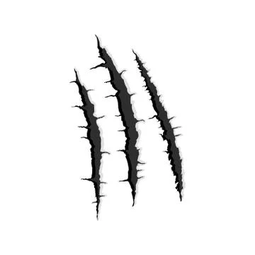 Three vertical trace of monster claw Stock Illustration