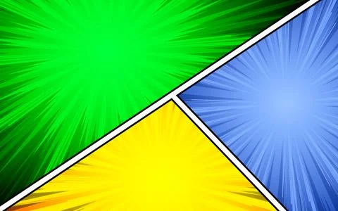 Three vibrant comic book style panels. vector illustration Illustrazione stock