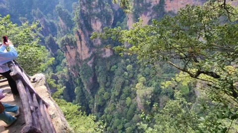 Three Views Platform三观台 in Zhangjiajie Stock Footage 319676481