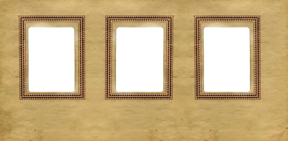 Three Vintage Frames Stock Photos