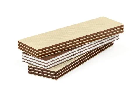 Three wafers on white background 스톡 일러스트