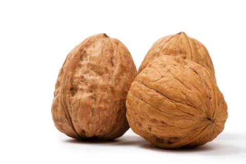 Three walnuts Stock Photos
