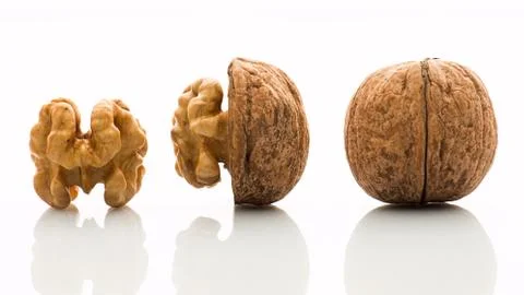 Three Walnuts Stock Photos