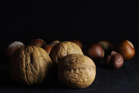 Three walnuts Stock Photos
