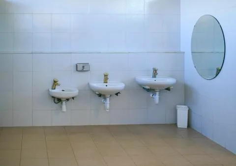 Three washbasin of different sizes Stock Photos