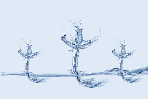 Three Water Crosses Stock Illustration
