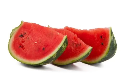 Three watermelon slices Stock Photos