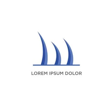 Three wave logo design Stock-Illustration