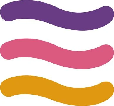 Three wavy colorful horizontal abstract banners イラスト素材