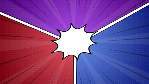 Three-Way Comic Book Style Competition Background Template Stock Footage 319455478