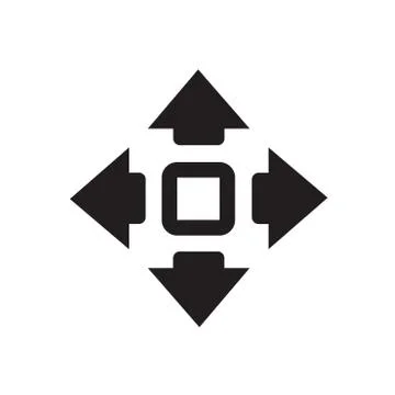 Three-way direction arrow Stock Illustration