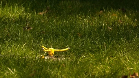 Three way sprinkler starting Stock Footage 92610336