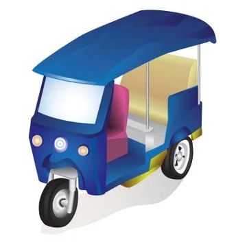 Three wheel bicycle on white background vector design Stock Illustration