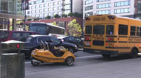 Three wheel electric commuter Video stock 49126218