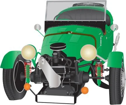 Three Wheeled Car Stock-Illustration