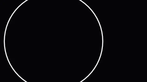 Three white circles diminishing in size across black screen during clean di.. Video stock 341697245