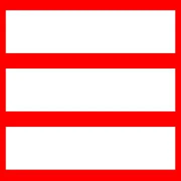 Three White Rectangles on Red Background - Copy Space Illustrazione stock