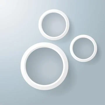 Three white rings Stock Illustration