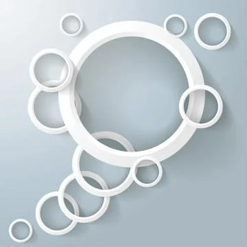 Three white rings Stock Illustration