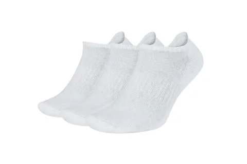 Three white socks isolated on white background. Three pair of socks. Set of Stock Photos