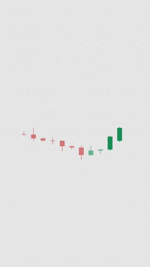 Three White Soldiers Clean No Text Candlestick Pattern Chart Vertical 9x16 Light Stock Footage 339507363
