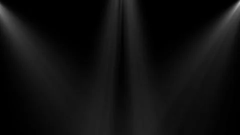 Three White Top Corner Spot  Bright Light Stage Animation on Black Stock Footage 301580729